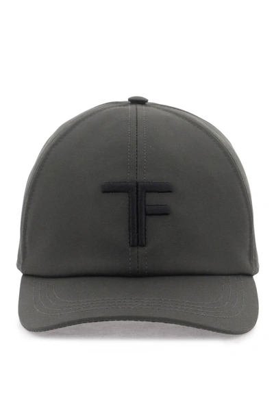 Shop Tom Ford Baseball Cap With Embroidery Men In Gray