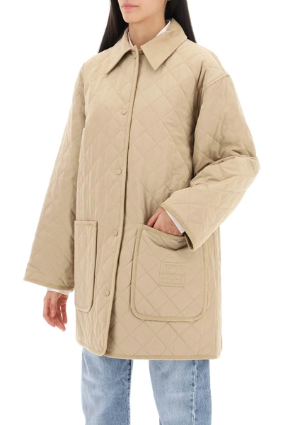 Shop Totême Toteme Quilted Barn Jacket Women In Cream