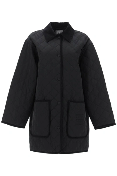 Shop Totême Toteme Quilted Barn Jacket Women In Black