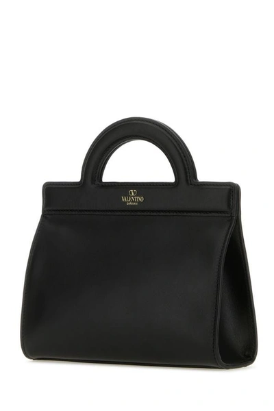 Shop Valentino Garavani Man Black Leather Handbag