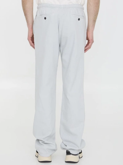 Shop Palm Angels Monogram Pants In Grey