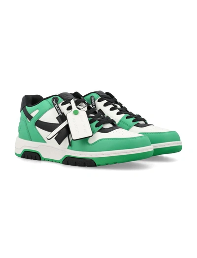 Shop Off-white Out Of Office Low Top Sneakers In Green/black