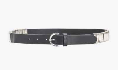 Pinko Belt With Metal Loops In Black