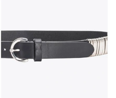 Pinko Belt With Metal Loops In Black