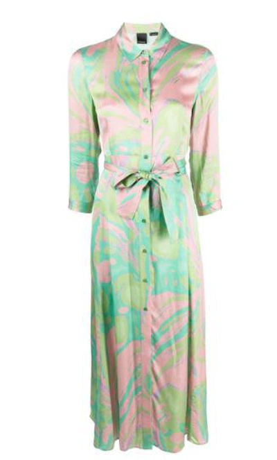 Shop Pinko Dresses In Verde/rosa