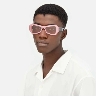 Retrosuperfuture Tempio Rectangular Frame Sunglasses In Pink