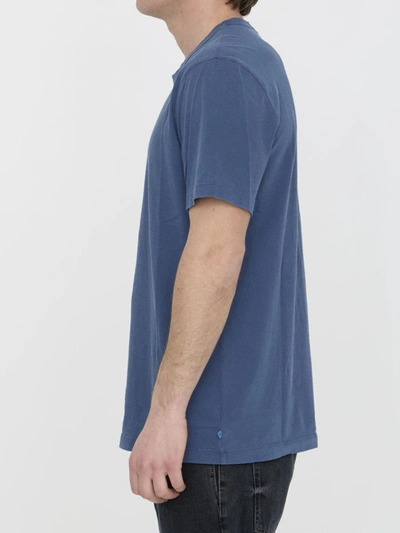 Shop James Perse Cotton T-shirt In Blue