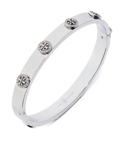 Shop Tory Burch Accessories In Tory Silver/crystal