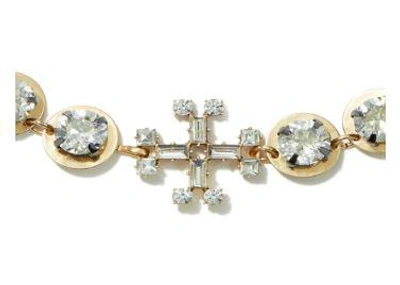 Shop Tory Burch Accessories In Antique Light Brass/crystal