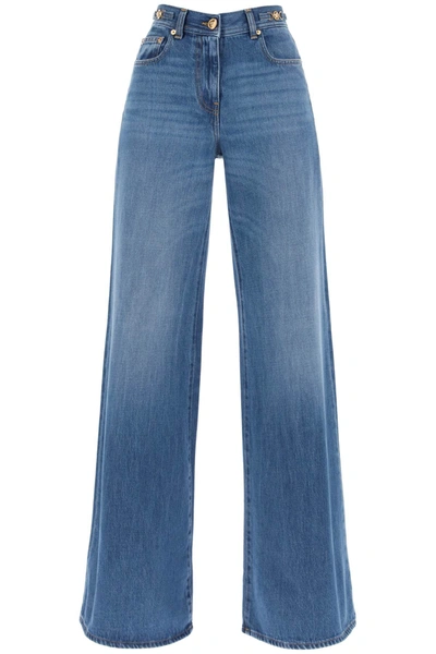 Shop Versace Flared Jeans With Medusa '95 Women In Blue