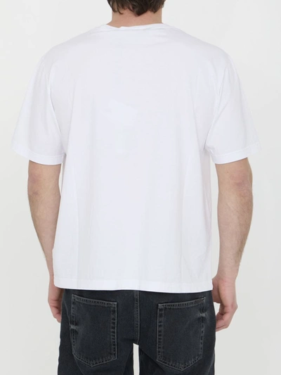 Shop Palm Angels Logo T-shirt In White