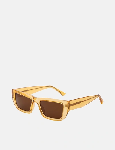 Shop A Kjaerbede A. Kjaerbede Fame Sunglasses In Yellow Transparent