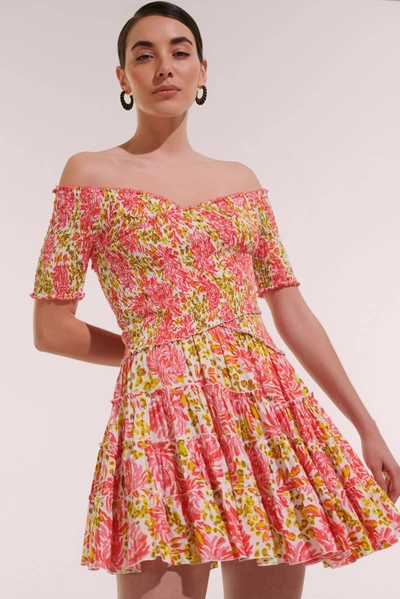 Shop Poupette St Barth Mini Dress Soledad In Pink Krysan