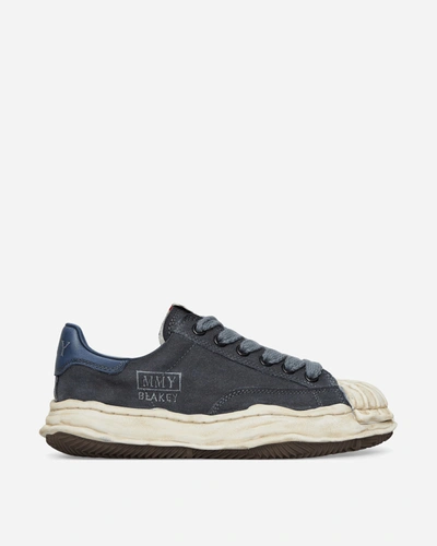 Shop Miharayasuhiro Blakey Og Sole Over-dyed Canvas Low Sneakers In Black