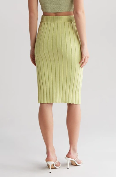 Shop Vici Collection Vertie Sweater Skirt In Lime