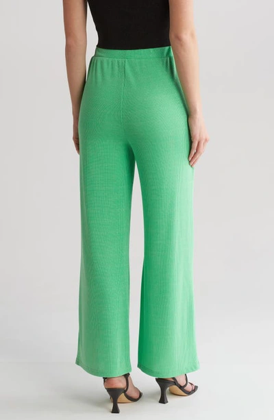 Shop Vici Collection Peach Netta Shimmer High Waist Pants In Green
