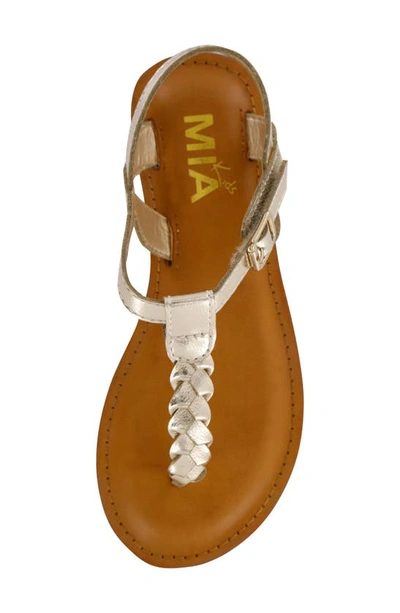 Shop Mia Kids' Annae T-strap Sandal In Soft Gold