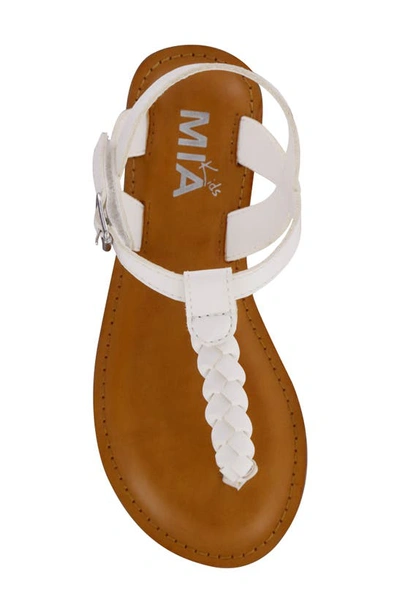 Shop Mia Kids' Annae T-strap Sandal In White