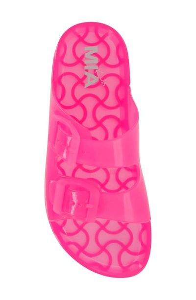 Shop Mia Kids' Little Jewell Buckle Slide Sandal In Pink