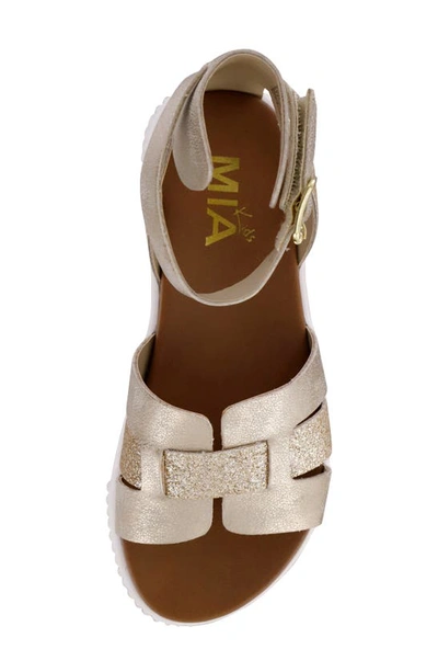 Shop Mia Kids' Tonya Platform Sandal In Soft Gold