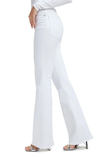 Good American Good Classic High Waist Bootcut Jeans In White001