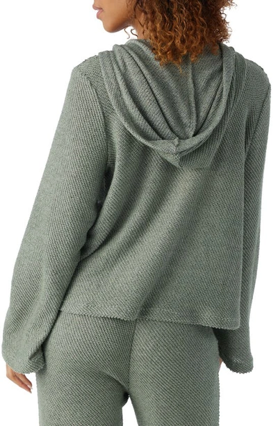 Shop O'neill Tanya Terry Lace-up Hoodie In Lily Pad