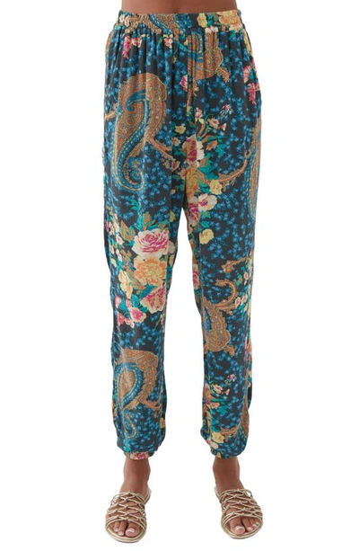 Shop O'neill Elsie Floral & Paisley Pants In Slate