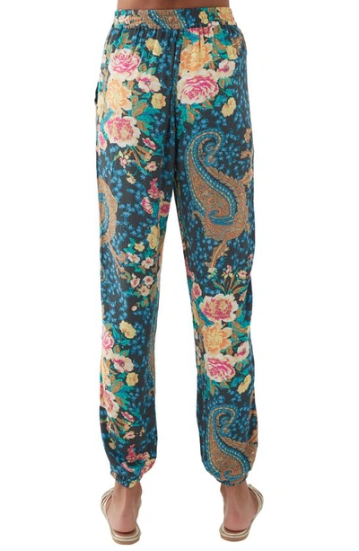Shop O'neill Elsie Floral & Paisley Pants In Slate