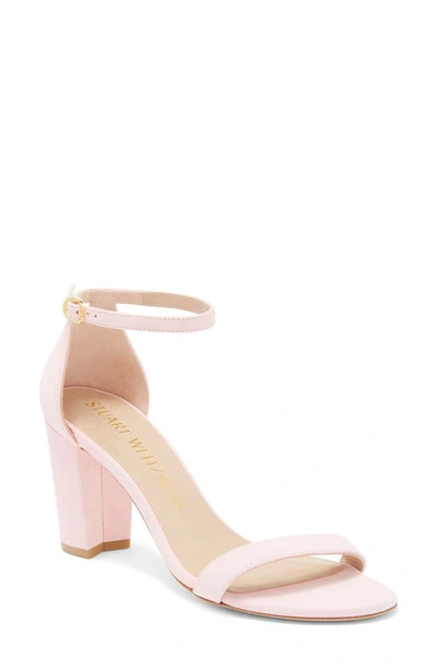 Shop Stuart Weitzman Nearlynude Ankle Strap Sandal In Cotton Candy