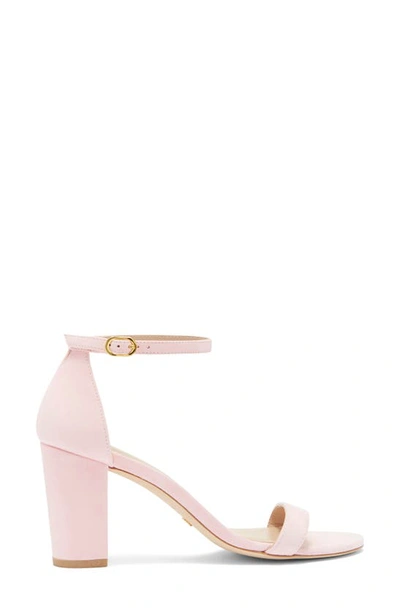 Shop Stuart Weitzman Nearlynude Ankle Strap Sandal In Cotton Candy