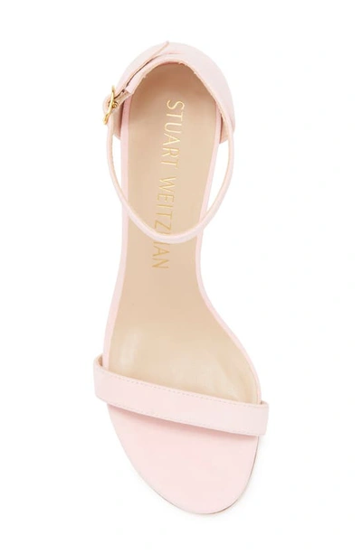 Shop Stuart Weitzman Nearlynude Ankle Strap Sandal In Cotton Candy