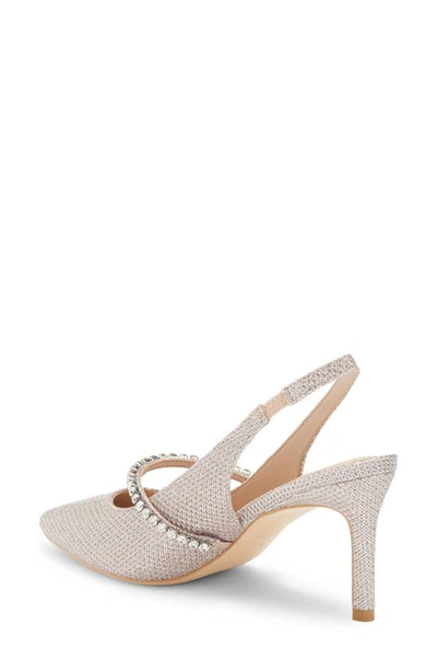 Stuart Weitzman Crystaline 75 Slingback Pump In Rose Gold
