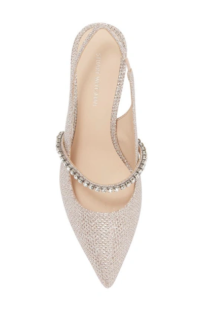 Stuart Weitzman Crystaline 75 Slingback Pump In Rose Gold
