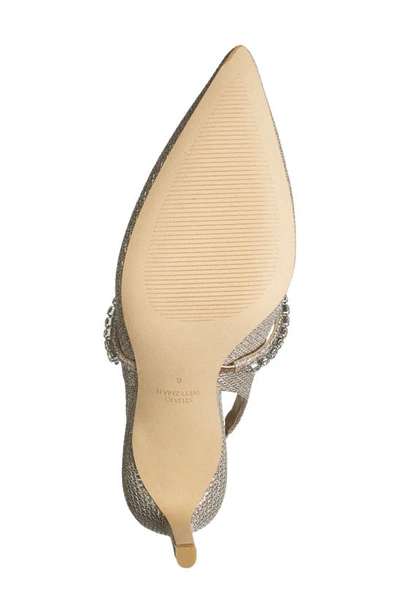 Stuart Weitzman Crystaline 75 Slingback Pump In Rose Gold