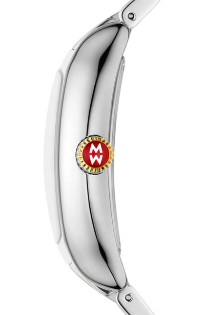 Michele Jolie Diamond Two-tone Bracelet Watch, 40mm In Two Tone