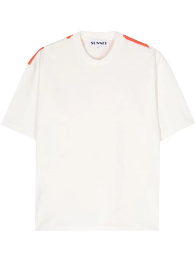 Shop Sunnei Big Spirale Over T-shirt In White