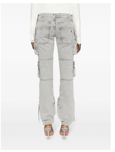 Attico Denim Trousers With Waist Belt Loops In Grey