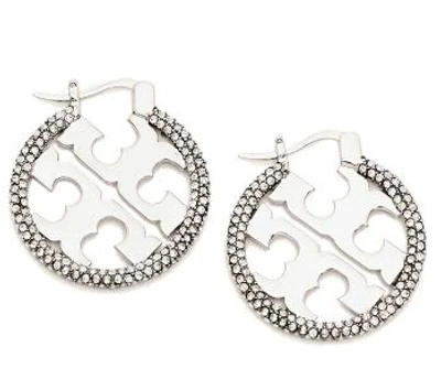 Shop Tory Burch Accessories In Tory Silver/crystal