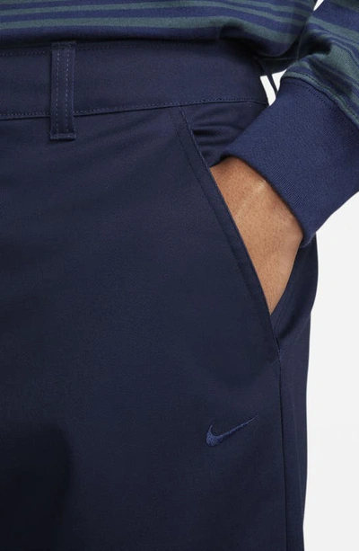 Shop Nike Life Stretch Cotton Chino Pants In Obsidian/ Obsidian