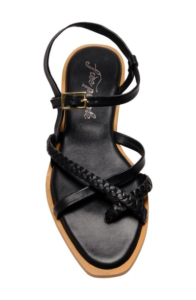Shop Free People Sunny Days Ankle Strap Sandal In Black