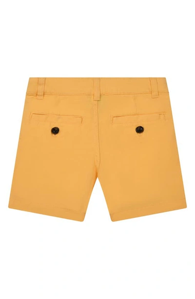 Shop Brooks Brothers Kids' Solid Cotton Chino Shorts In Yellow