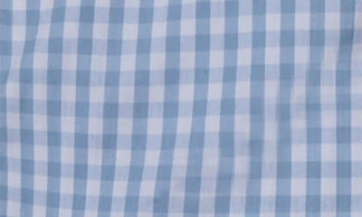 Shop Brooks Brothers Kids' Gingham Short Sleeve Cotton Button-down Shirt In Light Blue