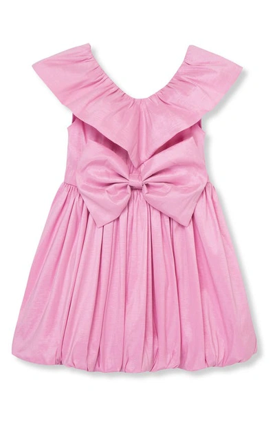 Shop Habitual Kids' Ruffle & Bow Dress In Pink