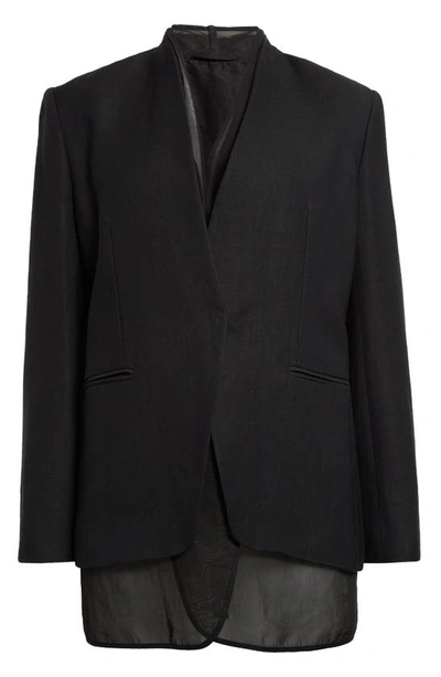 Shop Brunello Cucinelli Layered Look Blazer In Black