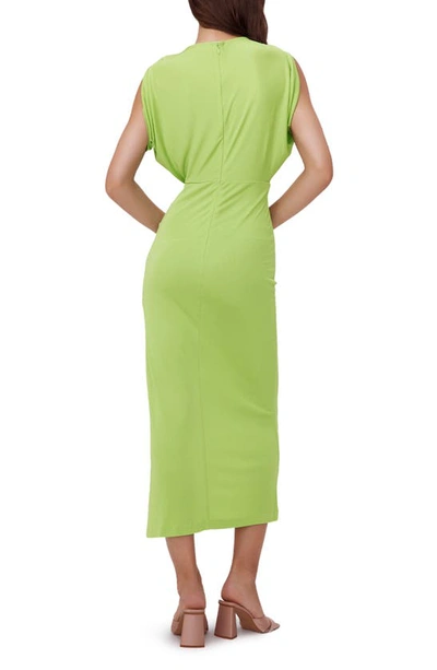 Shop Diane Von Furstenberg Williams Midi Dress In Chartreuse
