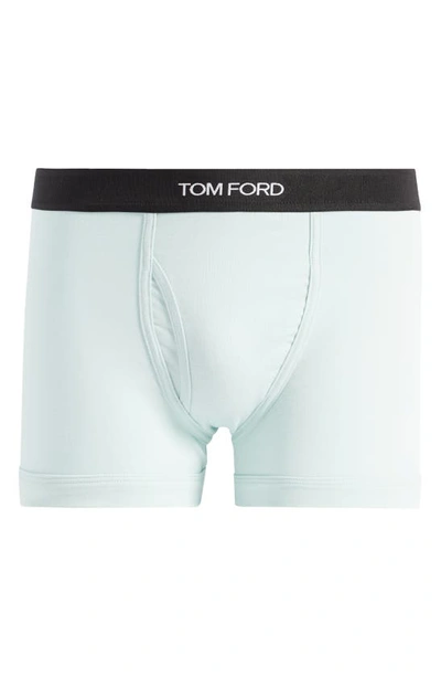 Shop Tom Ford Cotton Stretch Jersey Boxer Briefs In Pale Mint