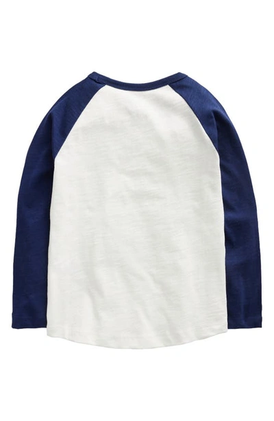 Shop Mini Boden Kids' Tiger Shark Long Sleeve Cotton Graphic T-shirt In Ivory/navy Sharks