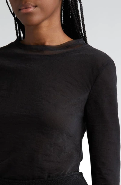 Shop Proenza Schouler Dara Layered Technical Jersey Top In Black