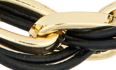 Shop Tasha Chain Link Bracelet In Gold/ Black