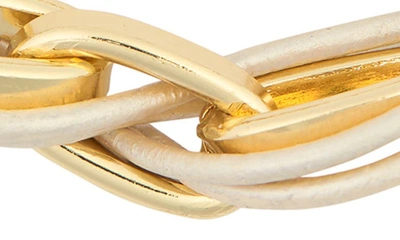 Shop Tasha Chain Link Bracelet In Gold/ Ivory